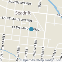 Map location of 207 Cleveland Ave, Seadrift TX 77983