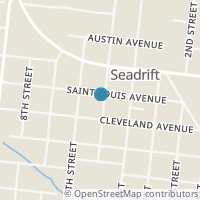 Map location of 210 S 5Th St, Seadrift TX 77983