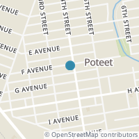 Map location of 385 Avenue F, Poteet TX 78065