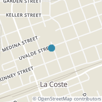 Map location of 15912 Uvalde St, La Coste TX 78039