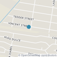Map location of 406 Vincent St, San Antonio TX 78211