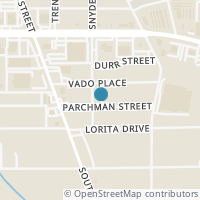 Map location of 207 Parchman, San Antonio TX 78214