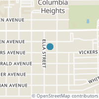 Map location of 215 Vickers Ave, San Antonio TX 78211