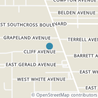 Map location of 117 Cliff Ave, San Antonio, TX 78214