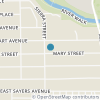 Map location of 405 Mary St, San Antonio TX 78214