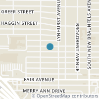Map location of 818 Topeka Blvd, San Antonio TX 78210