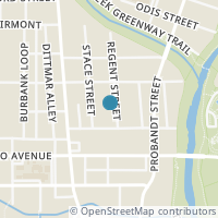 Map location of 325 Regent, San Antonio TX 78204