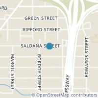 Map location of 726 Saldana St, San Antonio TX 78225