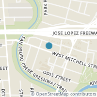 Map location of 525 W Mitchell St, San Antonio TX 78204
