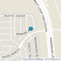 Map location of 10722 RIMFIRE RUN LN, San Antonio, TX 78245