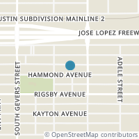 Map location of 1023 Hammond Ave, San Antonio TX 78210