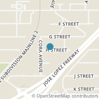 Map location of 415 H St, San Antonio, TX 78220