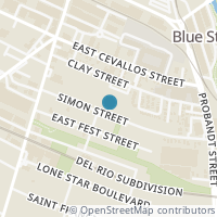 Map location of 207 SIMON, San Antonio, TX 78204