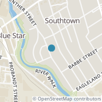 Map location of 628 E Guenther St, San Antonio, TX 78210
