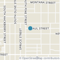 Map location of 114 Paul St, San Antonio TX 78203