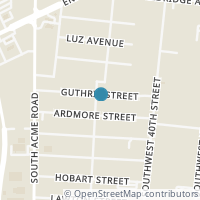 Map location of 160 Guthrie St, San Antonio TX 78237