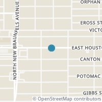 Map location of 2318 E Houston St, San Antonio TX 78202