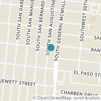 Map location of 502 S SAN AUGUSTINE AVE, San Antonio, TX 78237