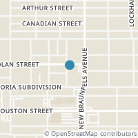 Map location of 1502 Nolan St, San Antonio TX 78202
