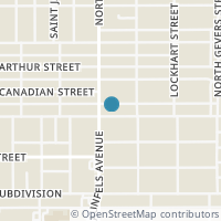 Map location of 1505 Burnet St, San Antonio TX 78202