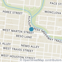 Map location of 2327 W Martin St, San Antonio TX 78207