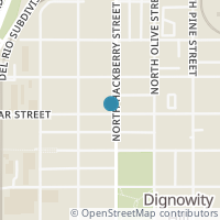 Map location of 1003 N Hackberry St, San Antonio TX 78202