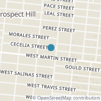 Map location of 910 Cecilia St, San Antonio TX 78207