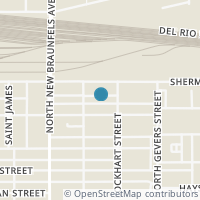 Map location of 516 Moten Aly, San Antonio TX 78202