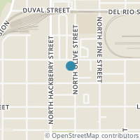 Map location of 1119 N Olive St, San Antonio TX 78202