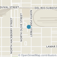 Map location of 1133 N Pine St, San Antonio, TX 78202
