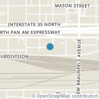 Map location of 105 Spofford Ave, San Antonio TX 78208