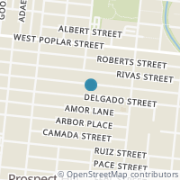 Map location of 1445 Delgado St, San Antonio TX 78207