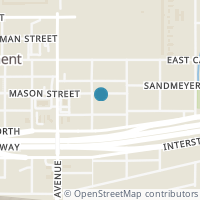 Map location of 1206 Mason St, San Antonio TX 78208
