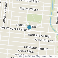 Map location of 2413 W Poplar St, San Antonio TX 78207