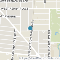 Map location of 201 Hickman, San Antonio TX 78212