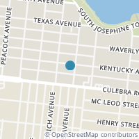 Map location of 1406 Kentucky Ave, San Antonio TX 78201