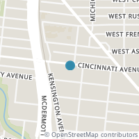 Map location of 402 Cincinnati Ave, San Antonio TX 78201