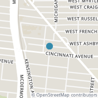 Map location of 345 Cincinnati Ave, San Antonio TX 78201