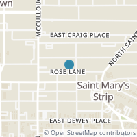 Map location of 130 ROSE LN #202, San Antonio, TX 78212