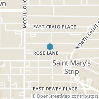 Map location of 827 Gillespie St, San Antonio TX 78212