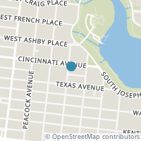 Map location of 1524 Cincinnati Ave, San Antonio TX 78201