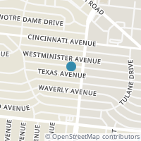 Map location of 2313 Texas Ave, San Antonio TX 78228