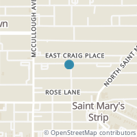 Map location of 1007 Gillespie St, San Antonio TX 78212