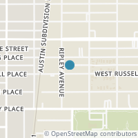 Map location of 825 W Russell Pl, San Antonio TX 78212
