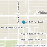 Map location of 322 W Craig Pl, San Antonio TX 78212