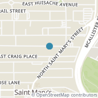 Map location of 418 E Woodlawn Ave, San Antonio TX 78212
