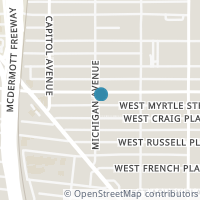 Map location of 1040 W Woodlawn Ave, San Antonio TX 78201