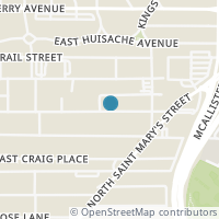 Map location of 105 Ewald St, San Antonio, TX 78212