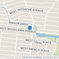 Map location of 2407 W Woodlawn Ave, San Antonio TX 78228