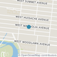 Map location of 2022 W Magnolia Ave, San Antonio TX 78201